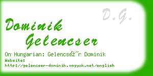 dominik gelencser business card